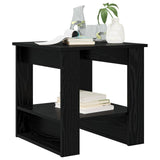 Vidaxl salontafel zwart eiken 51 x 50 x 50 cm bewerkt hout