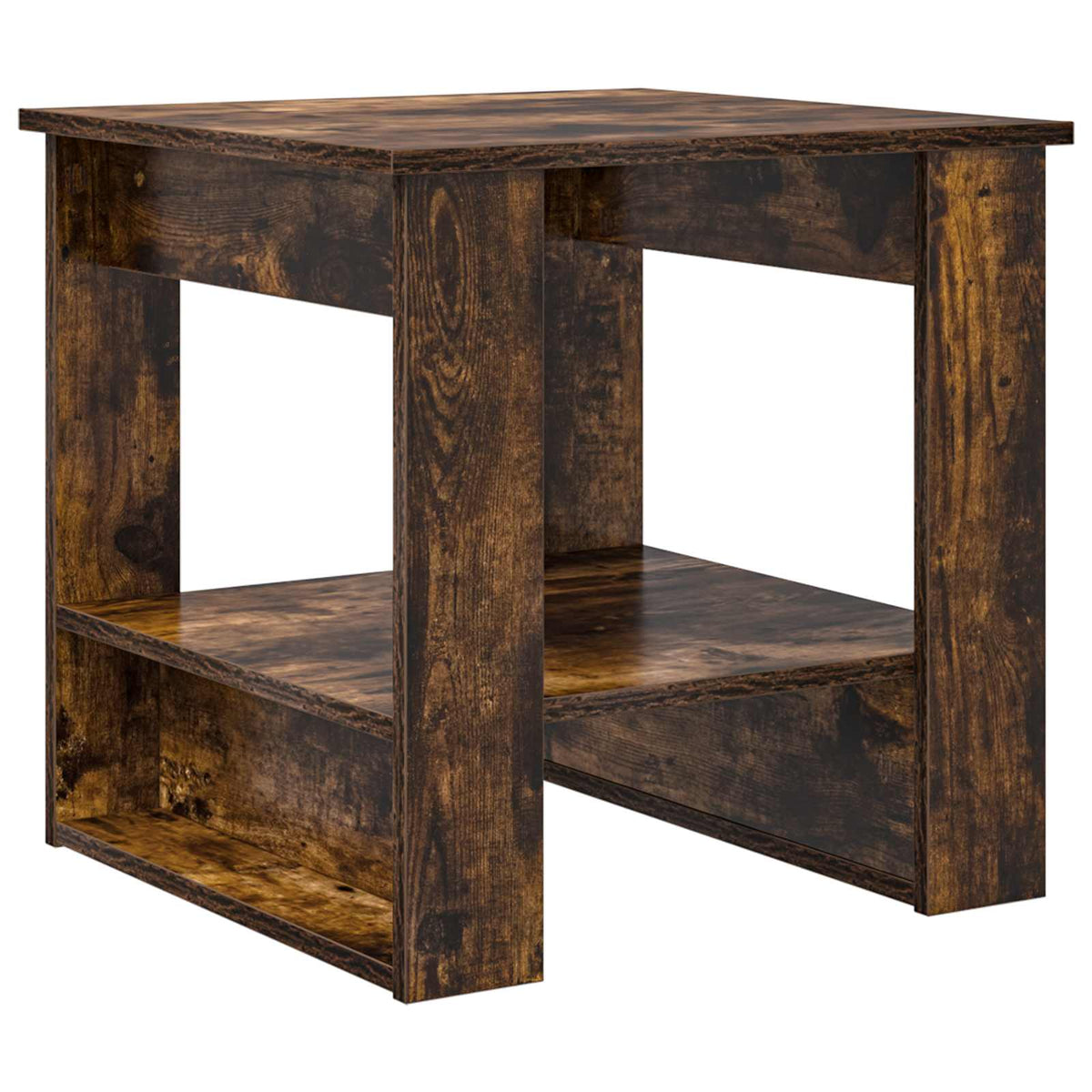 Vidaxl salontafel gerookt eiken 51 x 50 x 50 cm bewerkt hout
