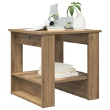 Vidaxl salontafel artisan eiken 51 x 50 x 50 cm bewerkt hout