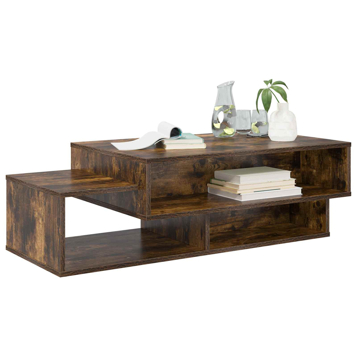 Vidaxl salontafel gerookt eiken 105 x 50 x 32,5 cm bewerkt hout