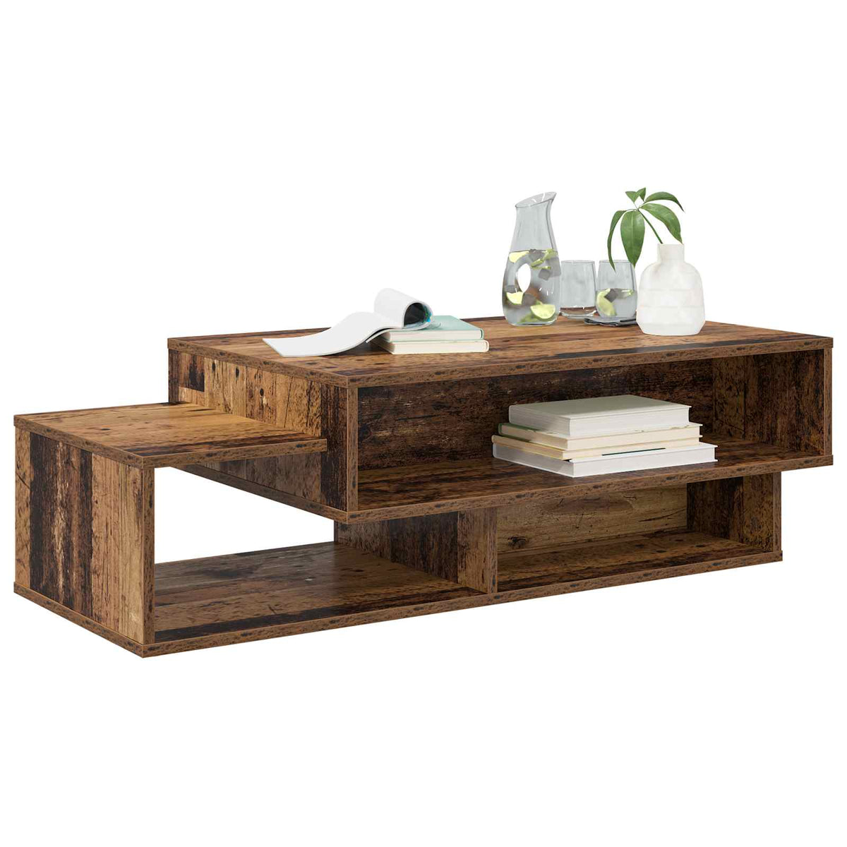 Vidaxl salontafel oudhout 105 x 50 x 32,5 cm bewerkt hout