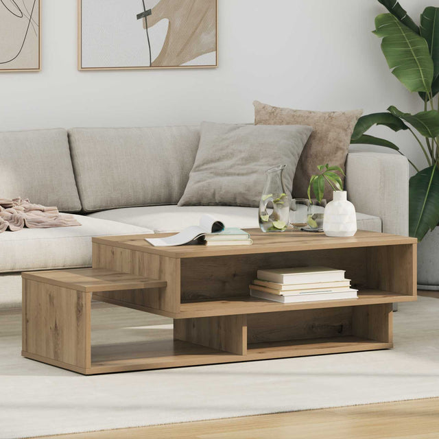 Vidaxl salontafel artisan eiken 105 x 50 x 32,5 cm bewerkt hout