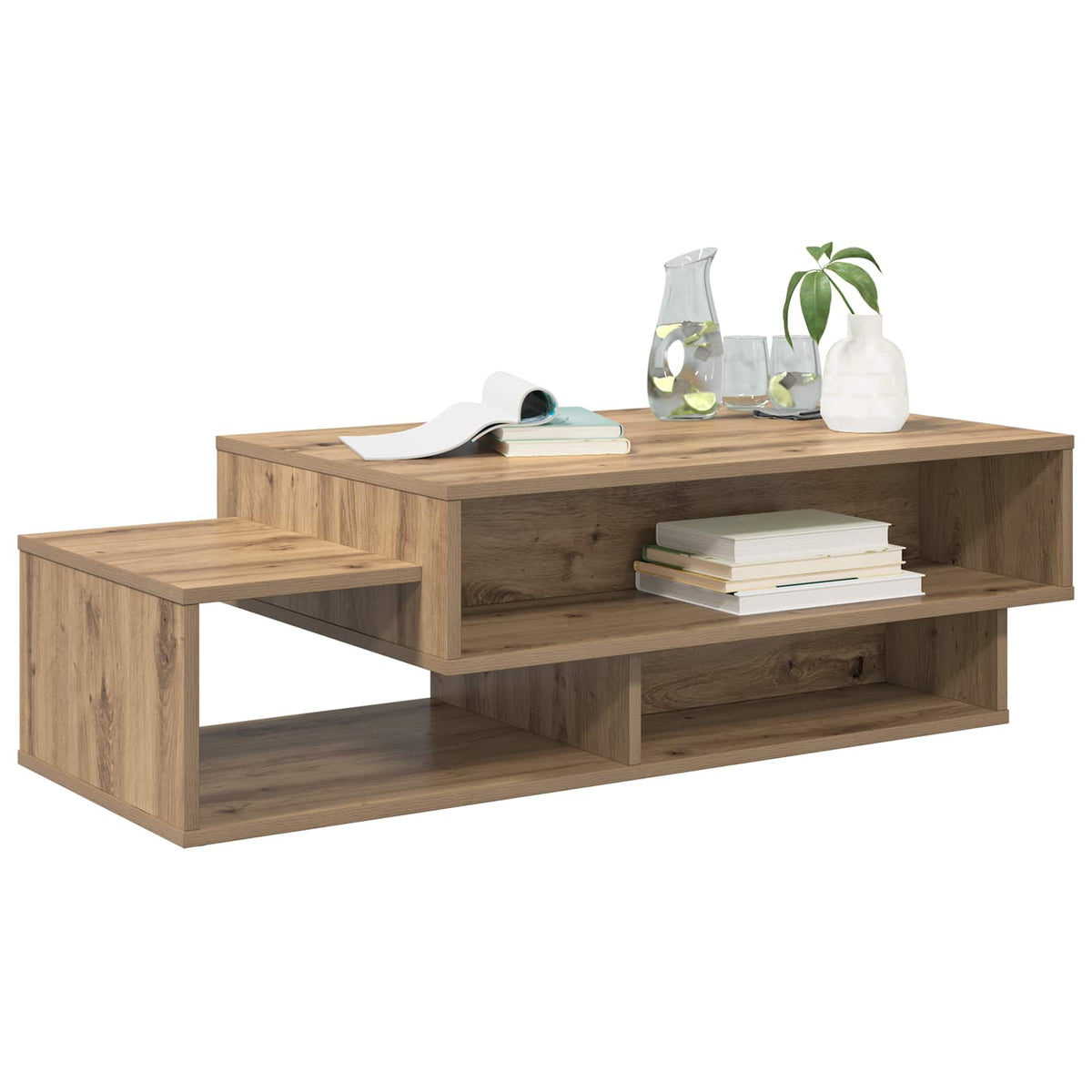 Vidaxl salontafel artisan eiken 105 x 50 x 32,5 cm bewerkt hout