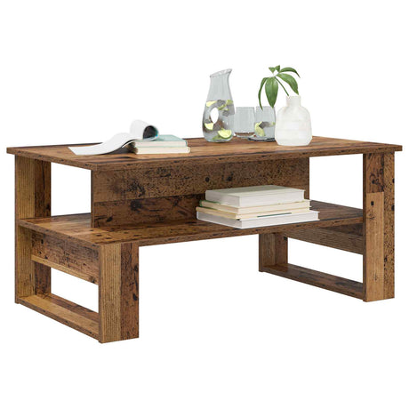 Vidaxl salontafel oudhout 90 x 50 x 40 cm bewerkt hout