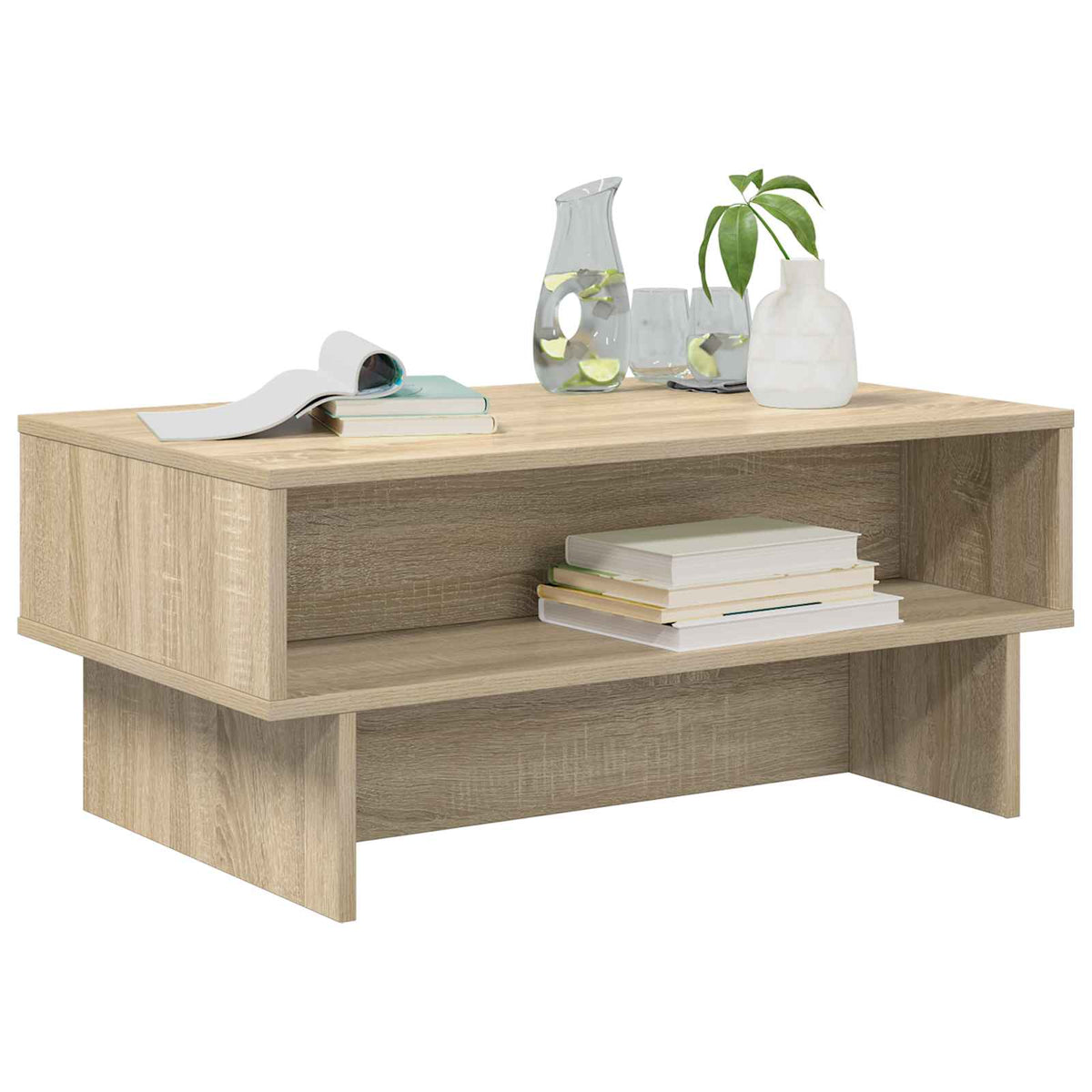 Vidaxl salontafel sonoma eiken 80 x 46 x 35 cm bewerkt hout