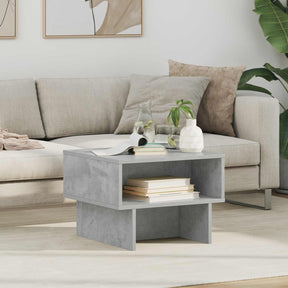 Vidaxl salontafel beton grijs 48 x 46 x 35 cm bewerkt hout