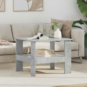 Vidaxl salontafel beton grijs 57 x 55 x 45 cm bewerkt hout