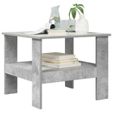 Vidaxl salontafel beton grijs 57 x 55 x 45 cm bewerkt hout