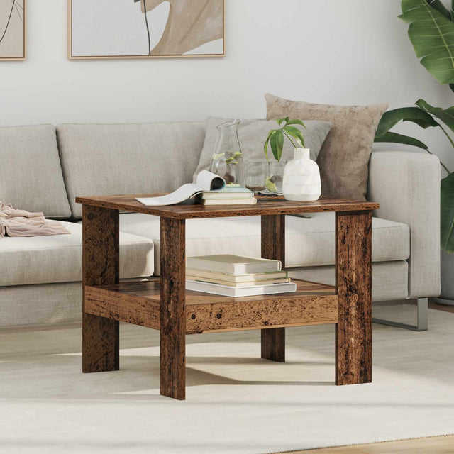 Vidaxl salontafel oudhout 57 x 55 x 45 cm bewerkt hout