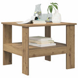 Vidaxl salontafel artisan eiken 57 x 55 x 45 cm bewerkt hout