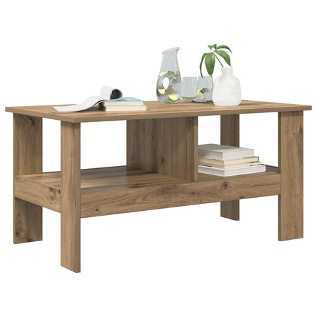 Vidaxl salontafel artisan eiken 90 x 50 x 45 cm bewerkt hout