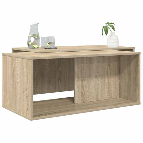 Vidaxl koffietafel set 2 st sonoma eiken 90 x 48 x 40 cm bewerkt hout