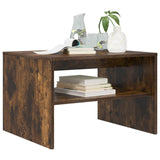 Vidaxl salontafel gerookt eiken 60 x 50 x 40 cm bewerkt hout