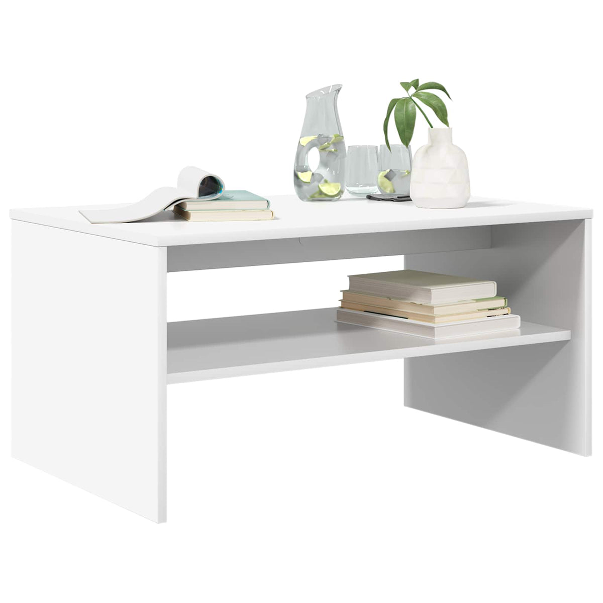 Vidaxl salontafel wit 80 x 50 x 40 cm bewerkt hout