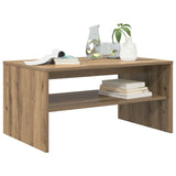 Vidaxl salontafel artisan eiken 80 x 50 x 40 cm bewerkt hout