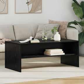 Vidaxl salontafel zwart eiken 100 x 50 x 40 cm bewerkt hout