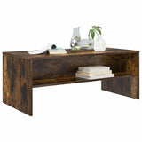 Vidaxl salontafel gerookt eiken 100 x 50 x 40 cm bewerkt hout