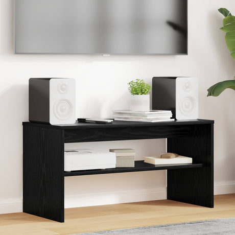 Vidaxl tv-kast 80 x 35 x 40 cm zwart eiken bewerkt hout