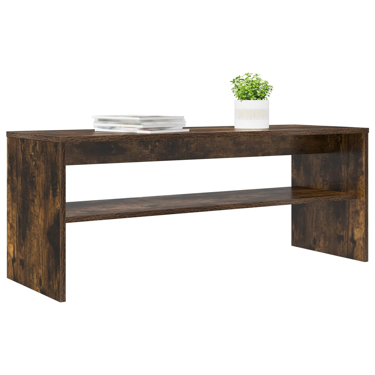 Vidaxl tv-kast 100 x 35 x 40 cm gerookt eiken bewerkt hout