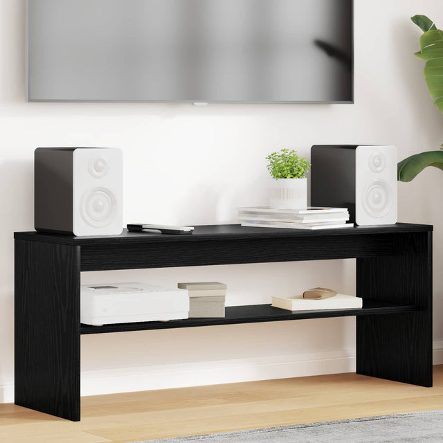 Vidaxl tv-kast 100 x 30 x 40 cm zwart eiken bewerkt hout