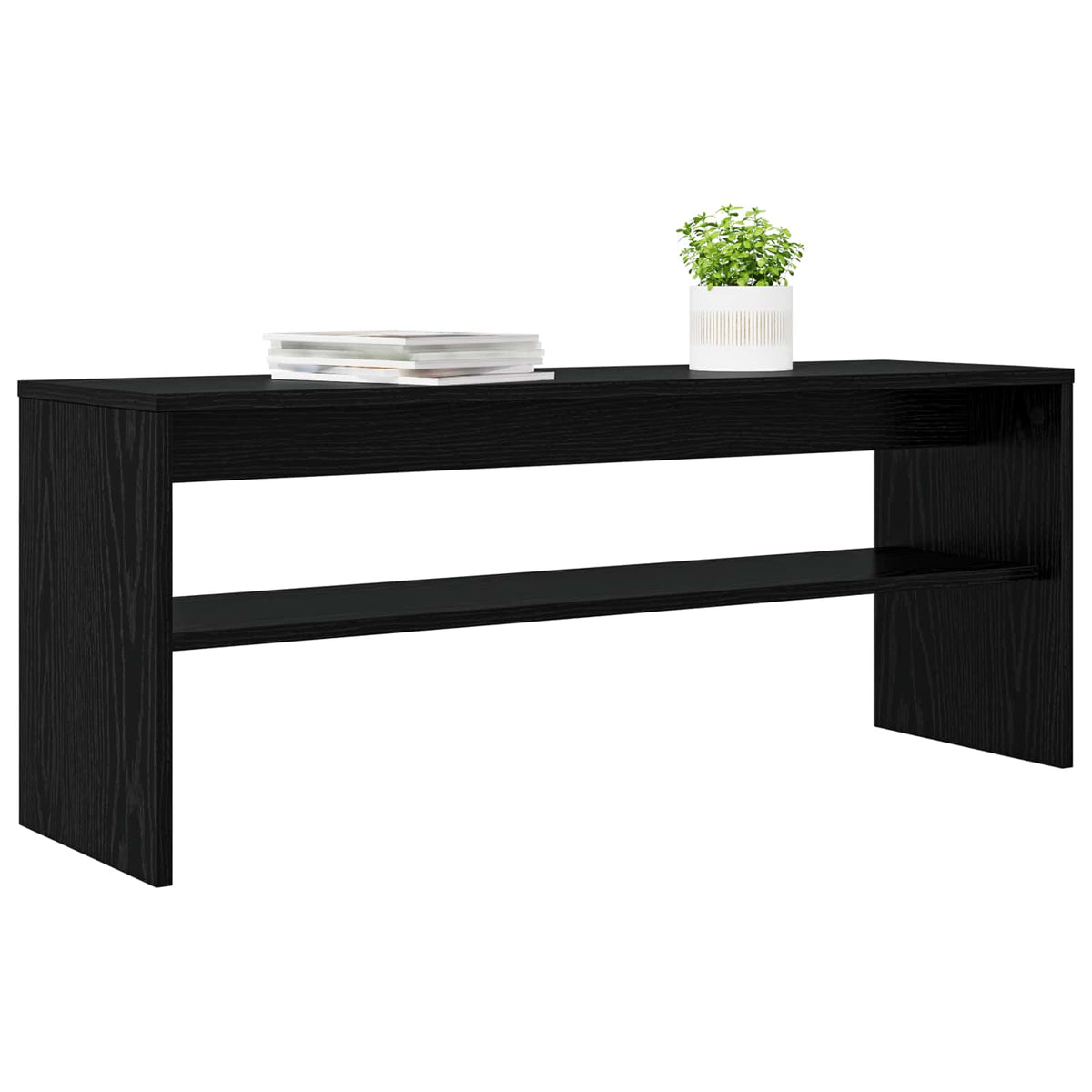 Vidaxl tv-kast 100 x 30 x 40 cm zwart eiken bewerkt hout