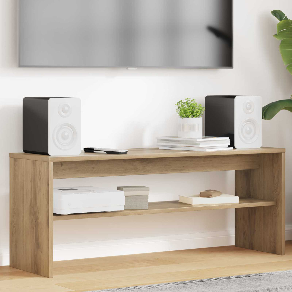 Vidaxl tv-kast 100 x 30 x 40 cm artisan eiken bewerkt hout