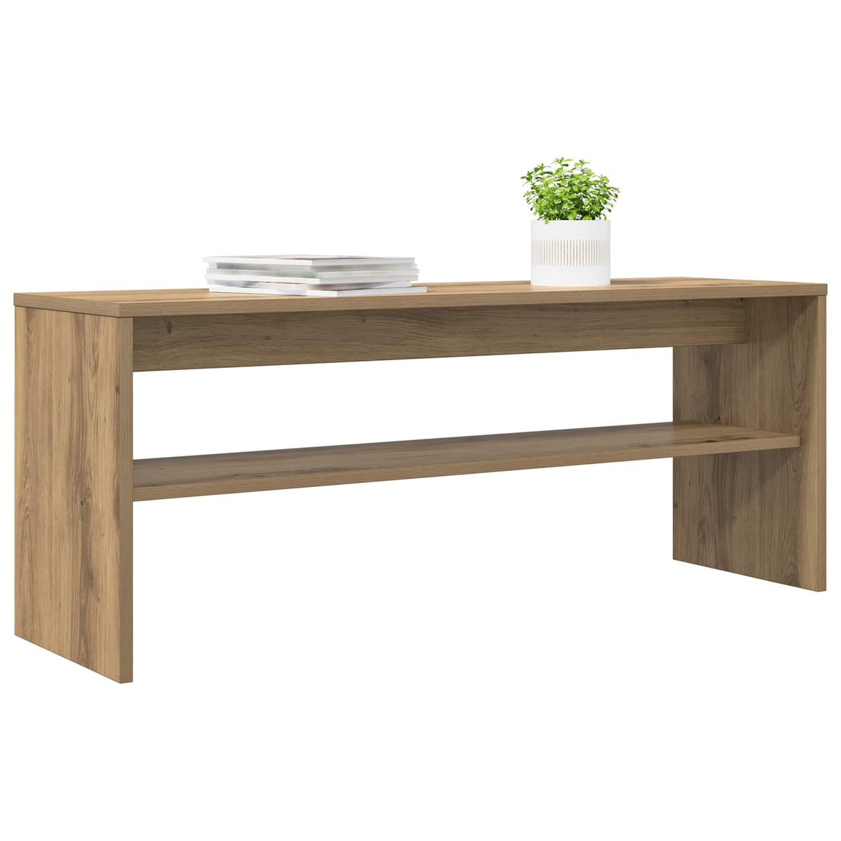 Vidaxl tv-kast 100 x 30 x 40 cm artisan eiken bewerkt hout