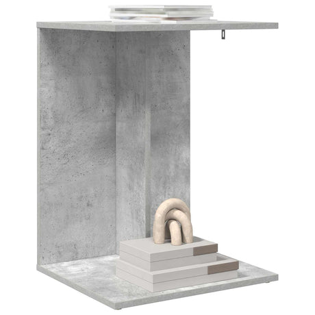 Vidaxl bijzettafel beton grijs 45 x 40 x 62,5 cm bewerkt hout