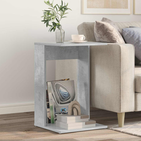 Vidaxl bijzettafel beton grijs 40 x 38 x 62,5 cm bewerkt hout
