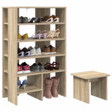 Vidaxl schoenenkast 2 st 62 x 35 x 100 cm bewerkt hout sonoma eiken