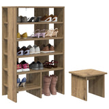 Vidaxl schoenenkast 2 st 62 x 35 x 100 cm bewerkt hout