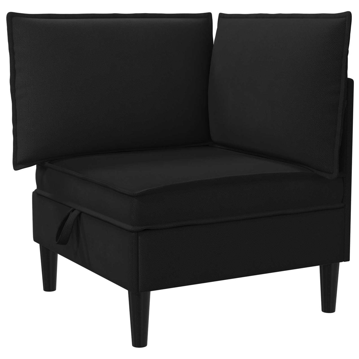 Vidaxl hoeksofa met opbergruimte zwart fluweel