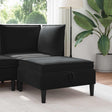Vidaxl sofa kruk met opslag zwart fluweel