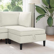 Vidaxl sofa kruk met opslag crèmekleurig fluweel