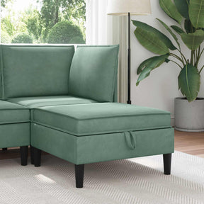 Vidaxl sofa kruk met opslag zeegroen fluweel