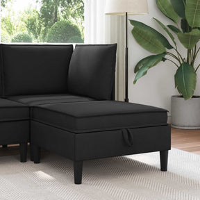 Vidaxl sofa kruk met opslag zwart fluweel