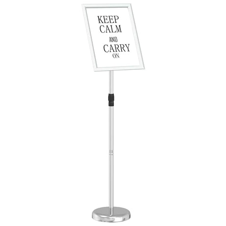 Vidaxl beurs displays zilver 30 x 25 x 128 cm aluminium