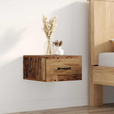 Vidaxl nachtkastje oud hout 35 x 35 x 20 cm bewerkt hout