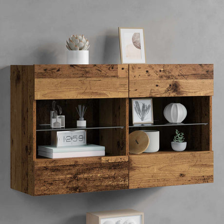 Vidaxl tv-wandkast 98,5 x 30 x 60,5 cm oud hout bewerkt hout