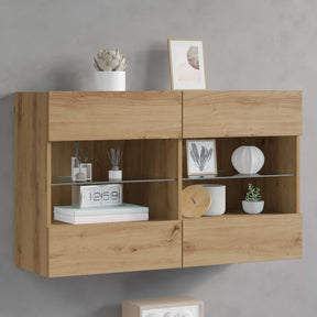 Vidaxl tv-wandkast 98,5 x 30 x 60,5 cm artisan eiken bewerkt hout