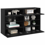 Vidaxl tv-wandkast 98,5 x 30 x 60,5 cm zwart eiken bewerkt hout