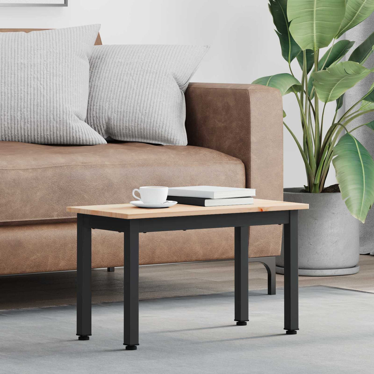 Vidaxl salontafel naturel 60 x 30 x 36 cm massief grenenhout