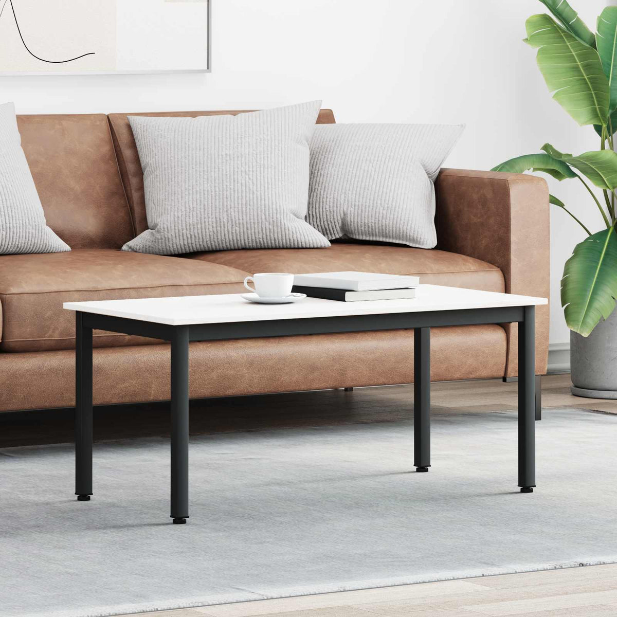 Vidaxl salontafel wit 100 x 50 x 45 cm massief grenenhout