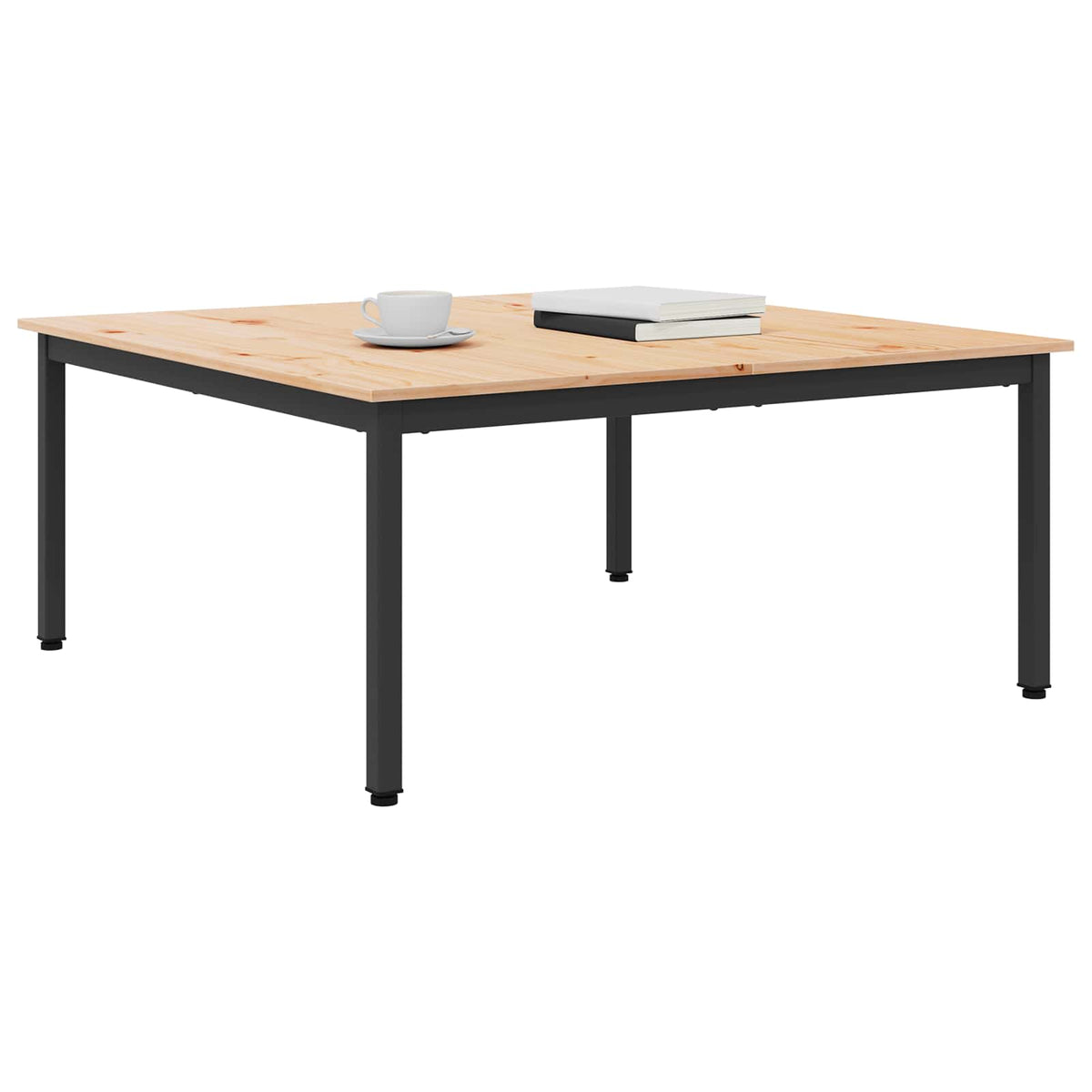 Vidaxl salontafel naturel 100 x 100 x 45 cm massief grenenhout