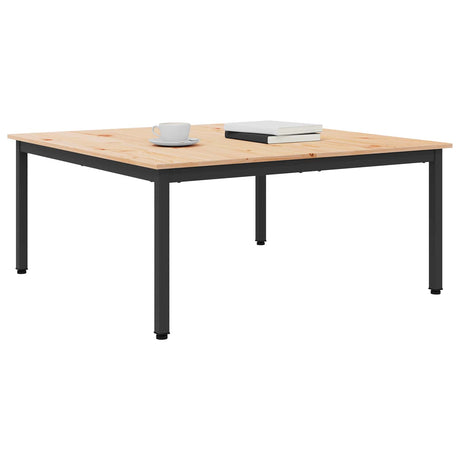 Vidaxl salontafel naturel 100 x 100 x 45 cm massief grenenhout