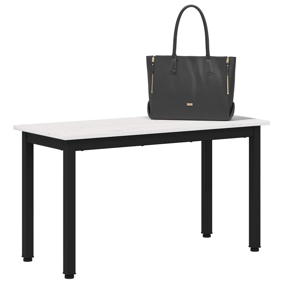 Vidaxl bank wit 80 x 35 x 45 cm massief grenenhout