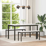Vidaxl bank wit 110 x 35 x 45 cm massief grenenhout