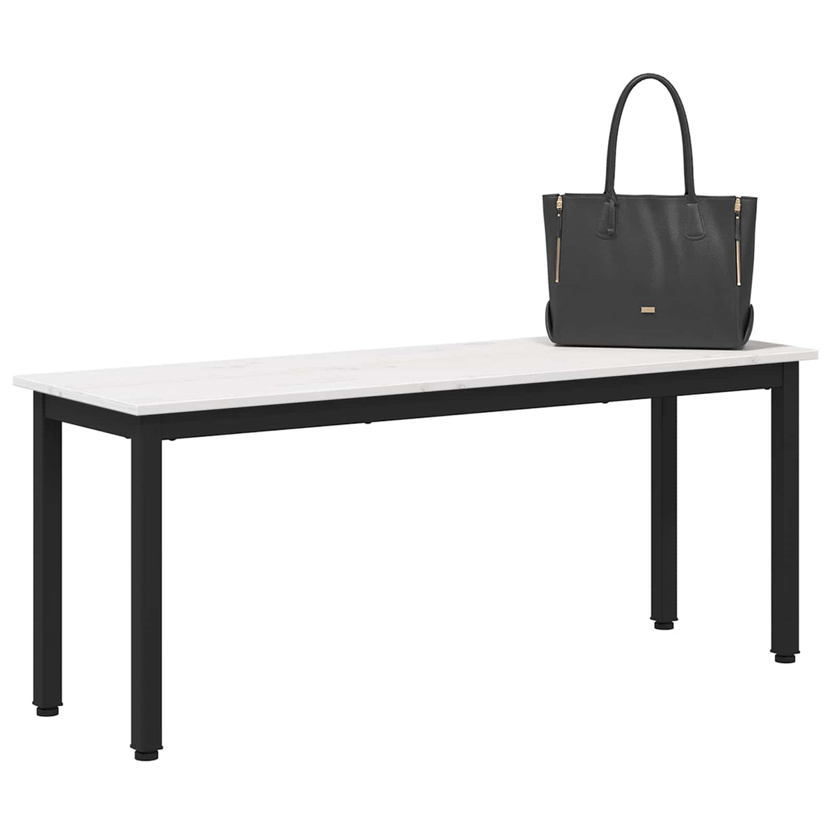 Vidaxl bank wit 110 x 35 x 45 cm massief grenenhout