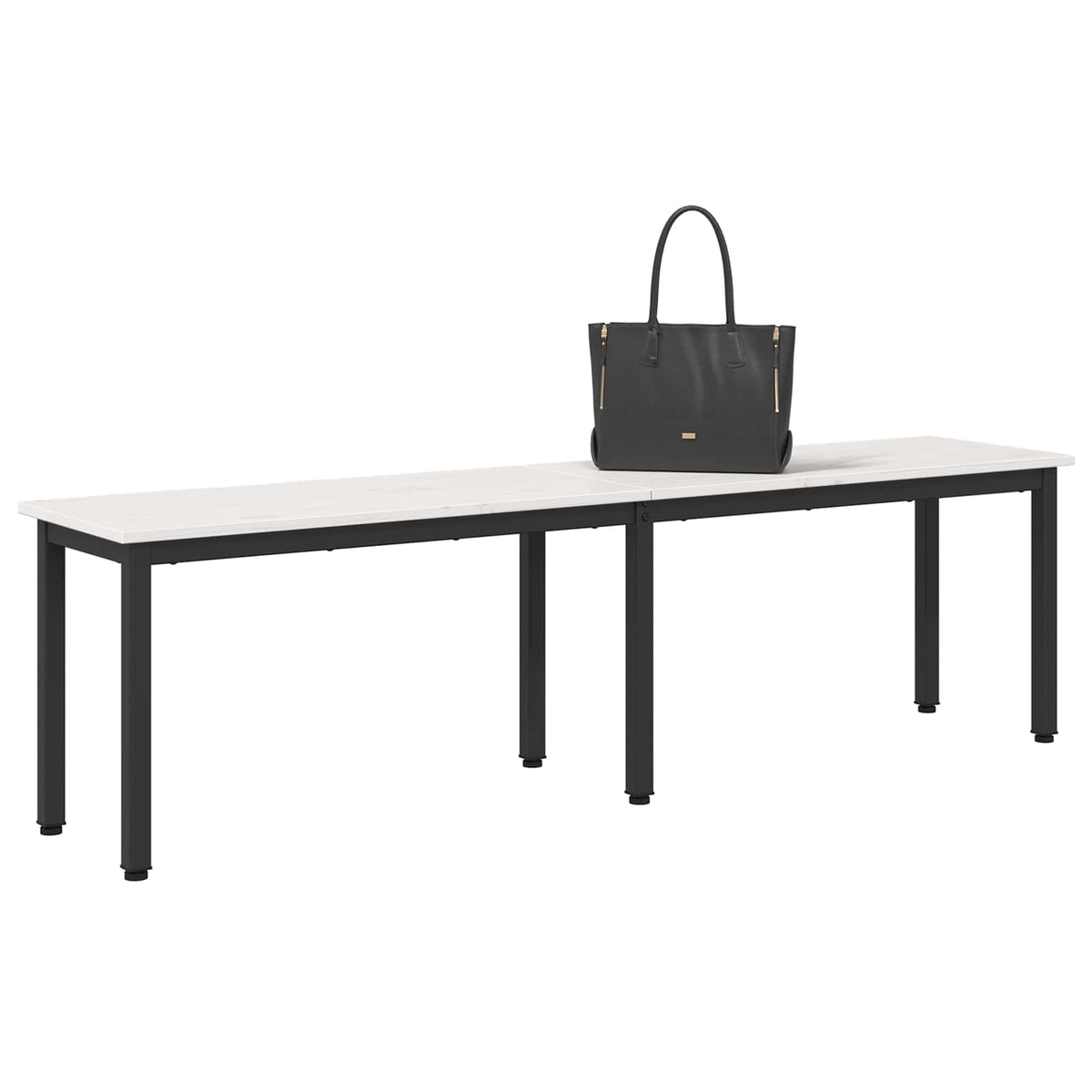 Vidaxl bank wit 160 x 35 x 45 cm massief grenenhout