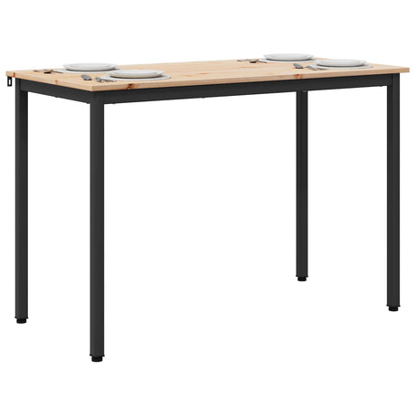 Vidaxl eettafel naturel 110 x 55 x 75 cm massief grenenhout